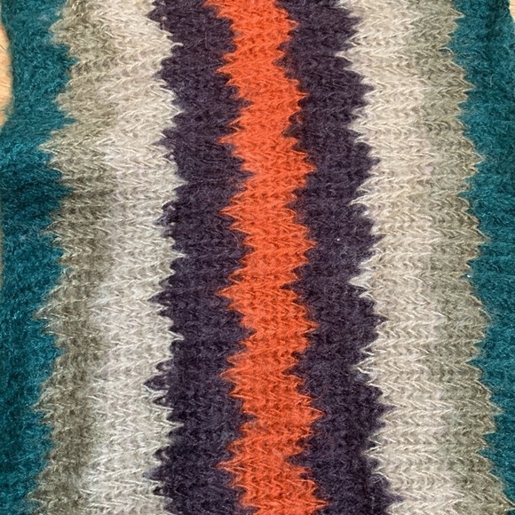 Darling Fuzzy Colorful Striped Infinity Scarf Women’s OS - Picture 5 of 8